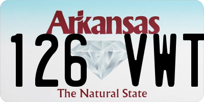 AR license plate 126VWT