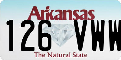 AR license plate 126VWW