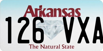 AR license plate 126VXA