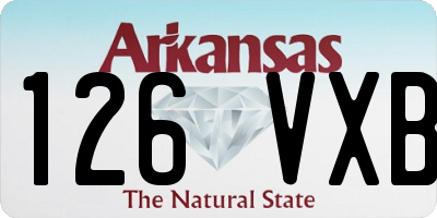 AR license plate 126VXB