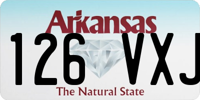 AR license plate 126VXJ