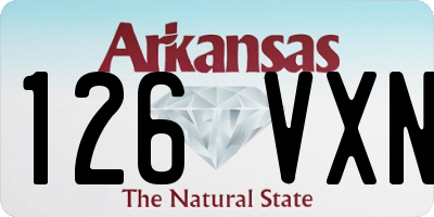 AR license plate 126VXN