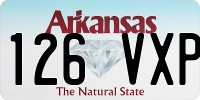 AR license plate 126VXP