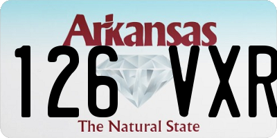 AR license plate 126VXR