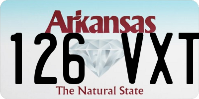 AR license plate 126VXT