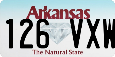 AR license plate 126VXW