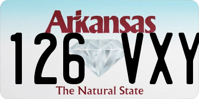 AR license plate 126VXY