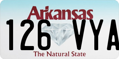 AR license plate 126VYA