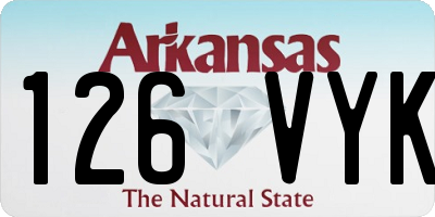 AR license plate 126VYK