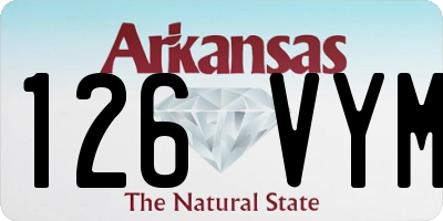 AR license plate 126VYM