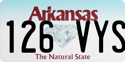 AR license plate 126VYS