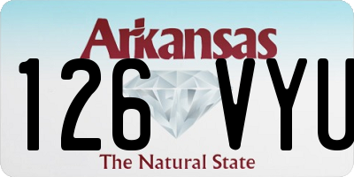 AR license plate 126VYU