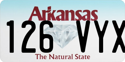 AR license plate 126VYX