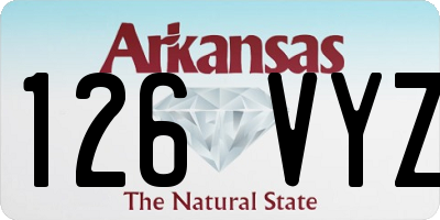 AR license plate 126VYZ