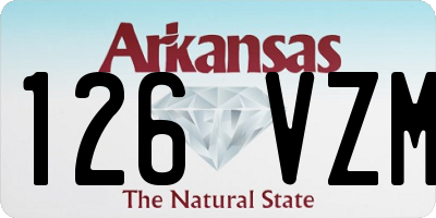 AR license plate 126VZM