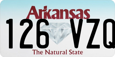 AR license plate 126VZQ