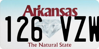 AR license plate 126VZW