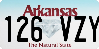 AR license plate 126VZY