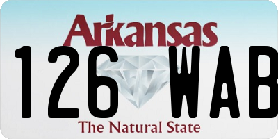 AR license plate 126WAB