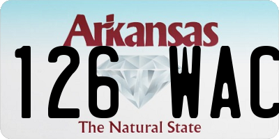 AR license plate 126WAC