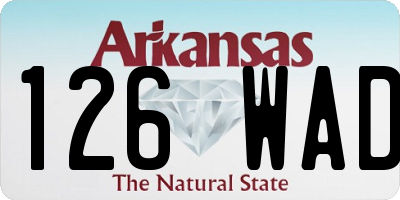 AR license plate 126WAD