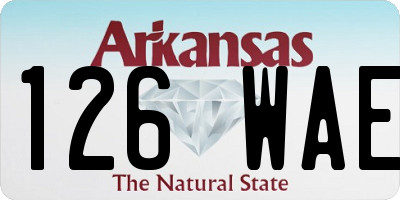 AR license plate 126WAE