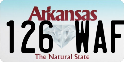AR license plate 126WAF