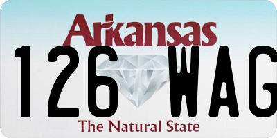 AR license plate 126WAG