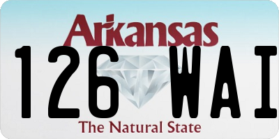 AR license plate 126WAI