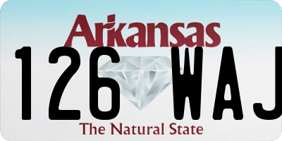 AR license plate 126WAJ