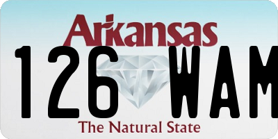 AR license plate 126WAM