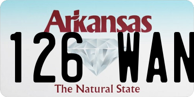 AR license plate 126WAN