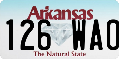 AR license plate 126WAO