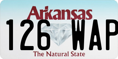 AR license plate 126WAP