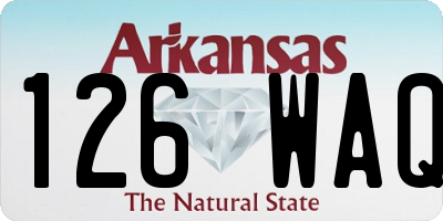 AR license plate 126WAQ