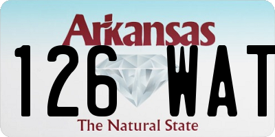 AR license plate 126WAT