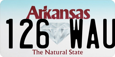 AR license plate 126WAU