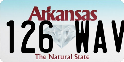 AR license plate 126WAV