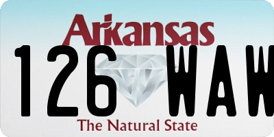 AR license plate 126WAW