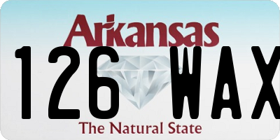 AR license plate 126WAX