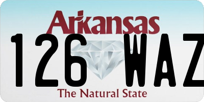AR license plate 126WAZ