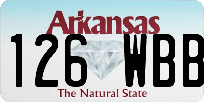 AR license plate 126WBB