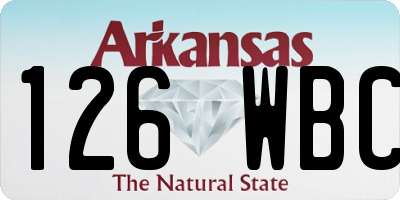 AR license plate 126WBC