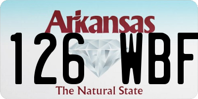 AR license plate 126WBF