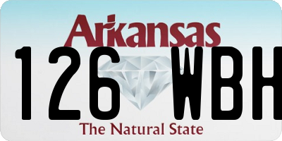 AR license plate 126WBH