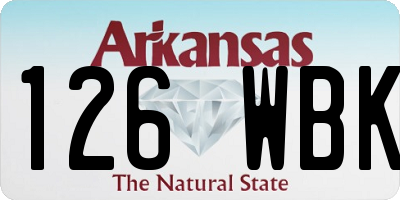 AR license plate 126WBK