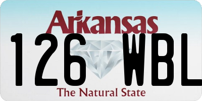 AR license plate 126WBL