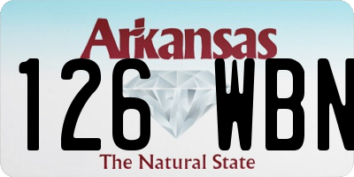AR license plate 126WBN