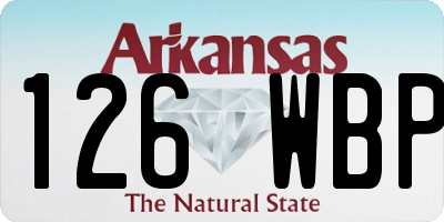 AR license plate 126WBP
