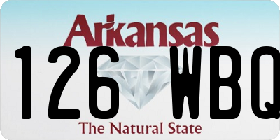 AR license plate 126WBQ